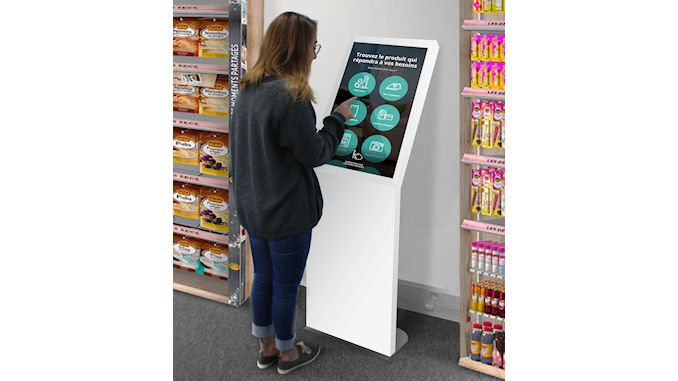 un kiosque digital dans plusieurs points de vente pilote Auchan @clesdudigital
